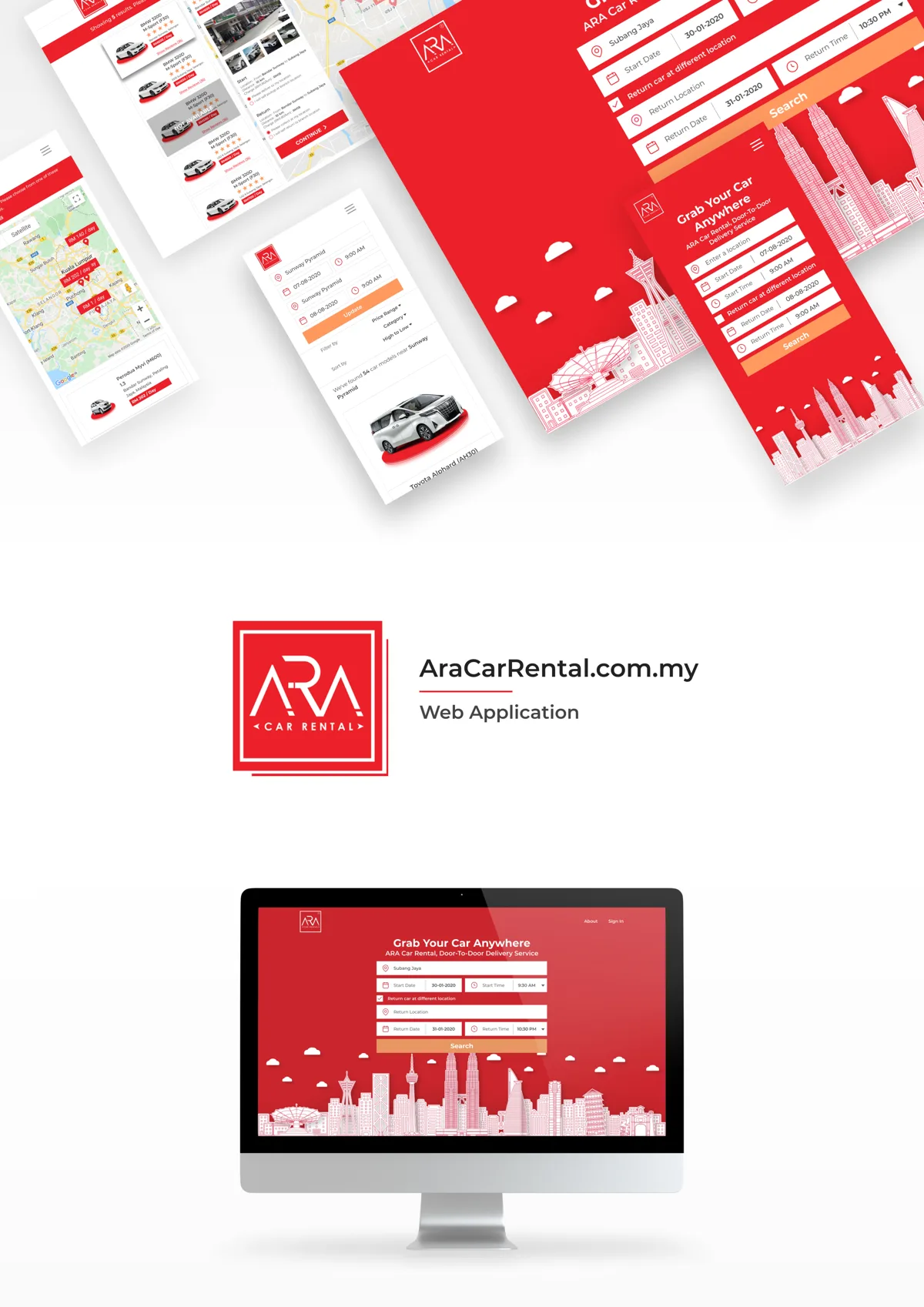 ARA Time Travel and Tours car rental booking system built by Duoz