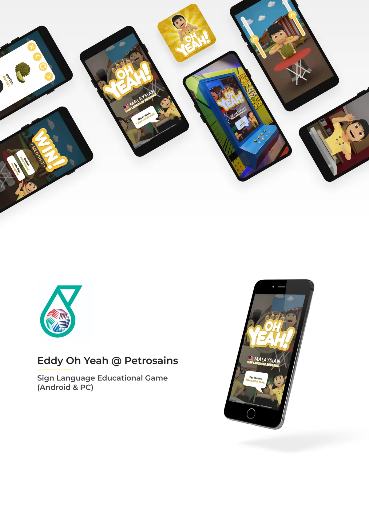 Eddy Oh Yeah Malaysian Sign Language edugame built by Duoz for Digi and Petrosains